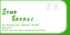 erno borosi business card